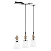 картинка 806030 (MD2067-3) Подвес ESCICA 3х40W E14 БЕЛЫЙ/КОНЬЯК/ХРОМ (в комплекте) от интернет-магазина К1-СТРОЙ
