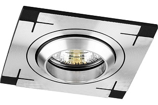 картинка Светильник встраиваемый потолочный CD2330 MR16 G5.3 черный-алюминий Feron от интернет-магазина К1-СТРОЙ