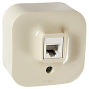 картинка Телефонная розетка 1хRJ11 наружная Legrand Quteo Слон. кость 782244  от интернет-магазина К1-СТРОЙ