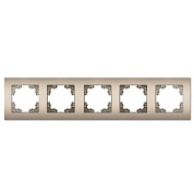 картинка Рамка пятиместная шампань А1042-Br Афина Universal от интернет-магазина К1-СТРОЙ