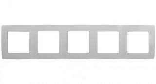 картинка Рамка на 5 постов, 12-5005-01 белый ЭРА от интернет-магазина К1-СТРОЙ