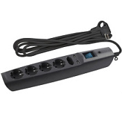 картинка Сетевой фильтр ЭРА SFU-5es-2m-B, 5 розеток, 2 USB, 2 м, черный от интернет-магазина К1-СТРОЙ