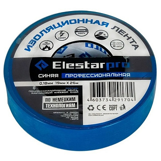 картинка Изолента профессиональная синяя 19мм х 25м ElestarPro от интернет-магазина К1-СТРОЙ