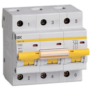 картинка Автоматический выключатель ВА 47-100 3Р 80А С ИЭК от интернет-магазина К1-СТРОЙ