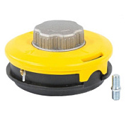 картинка Катушка триммерная полуавтоматическая, легкая заправка лески, гайка M10x1.25, винт M10-M10, алюминиевая кнопка Denzel от интернет-магазина К1-СТРОЙ