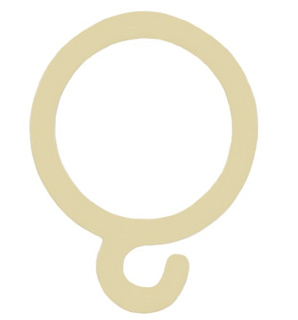 картинка Крючок кольцо для занавесок бежевый от интернет-магазина К1-СТРОЙ