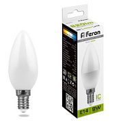 картинка Лампа светодиодная свеча 9W 230V E14 4000K LB-570 25799 Feron от интернет-магазина К1-СТРОЙ
