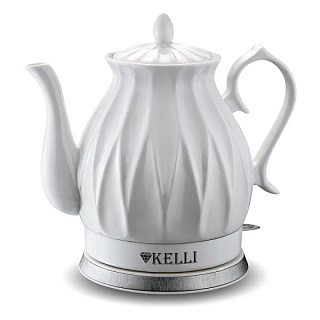 картинка Чайник керамический 2л. KL-1341Белый KELLI от интернет-магазина К1-СТРОЙ