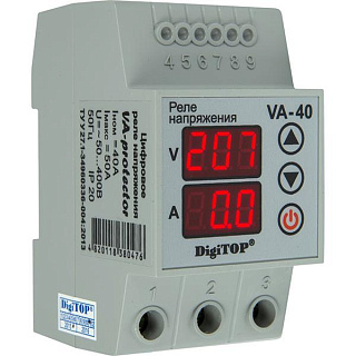 картинка Реле контроля напряжения VA-40A DigiTop от интернет-магазина К1-СТРОЙ