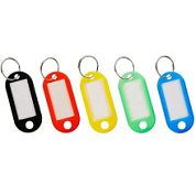 картинка Набор для ключей из 5 пластиковых разноцветных бирок (микс) от интернет-магазина К1-СТРОЙ