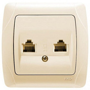 картинка Розетка телефонная 2-ая крем Viko Carmen от интернет-магазина К1-СТРОЙ