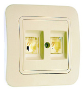 картинка Розетка телефонная 2-ая крем Makel Lillium  от интернет-магазина К1-СТРОЙ