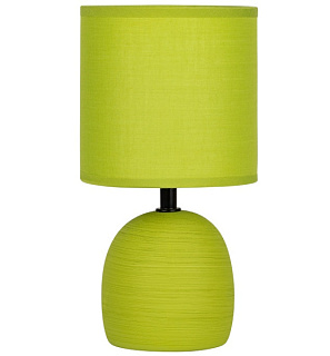 картинка Настольная лампа 7067-503 1 * Е14 40 Вт керамика салатовая с абажуром Rivoli Sheron от интернет-магазина К1-СТРОЙ