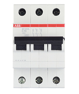картинка Автоматический выключатель 3-полюсный SH203L 3P C 10А 4,5kA ABB от интернет-магазина К1-СТРОЙ