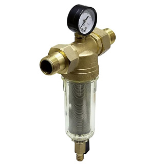 картинка Фильтр с манометром 1/2 для холодной воды стекло TIM от интернет-магазина К1-СТРОЙ