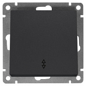 картинка Выключатель 1-клавишный 10А проходной графит A0025-Gr Universal Афина от интернет-магазина К1-СТРОЙ