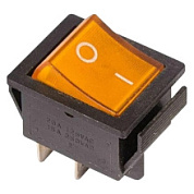 картинка Выключатель клавишный с подсветкой желтый 250V 16А (4с) 36-2333 Rexant от интернет-магазина К1-СТРОЙ