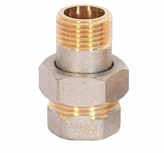 картинка Американка 1" прямая никелированная, Wm*HJ-1F*1M WaterMark от интернет-магазина К1-СТРОЙ