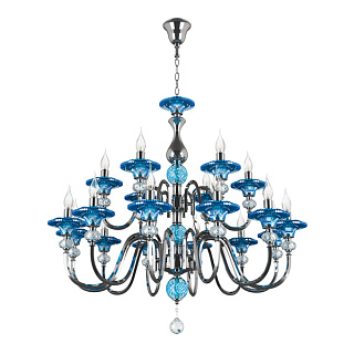 картинка 699184 (MD00081-12+6) Люстра AZZURRO 18х60W E14 ХРОМ (в комплекте) от интернет-магазина К1-СТРОЙ