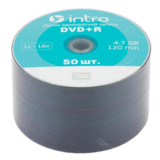 картинка Диск DVD+R 16x 4,7GB Intro от интернет-магазина К1-СТРОЙ