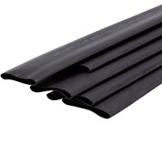 картинка Термоусаживаемая трубка двухстенная клеевая 24-25,4/12,7 мм черная (уп. 5 шт. по 1 м) REXANT от интернет-магазина К1-СТРОЙ