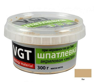 картинка Шпаклевка по дереву бук экстра 0,3кг VGT от интернет-магазина К1-СТРОЙ