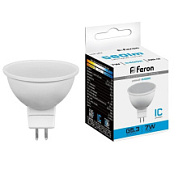 картинка Лампа светодиодная 80LED 7W 230V G5.3 6400K LB-26 Feron от интернет-магазина К1-СТРОЙ