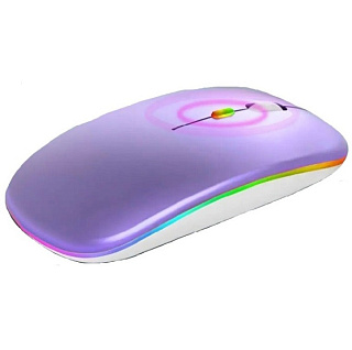 картинка Мышь беспроводная бесшумная с подсветкой сирень BT5.2 RGB SK-K1 SKYBET от интернет-магазина К1-СТРОЙ
