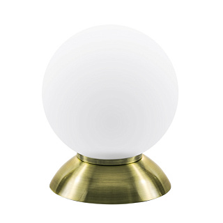 картинка 813911*** (MT5092-1EB)  Настольная лампа GLOBO 1х40W  E14 electroplating bronze/white (в комплекте) от интернет-магазина К1-СТРОЙ