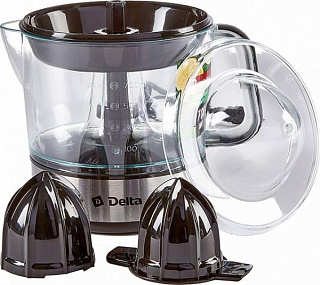 картинка Соковыжималка электрическая 40Вт 700 мл DL-0233 черная/нержавеющая сталь DELTA от интернет-магазина К1-СТРОЙ