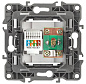 Розетка комбинированная RJ45+TV, 12-3110-05 антрацит ЭРА