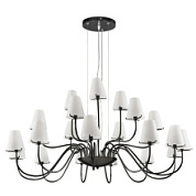 картинка 758217 (MD7116-21А) Люстра подв. DIAFANO 21х40W G9 ЧЕРНЫЙ ХРОМ/БЕЛЫЙ (в комплекте) от интернет-магазина К1-СТРОЙ