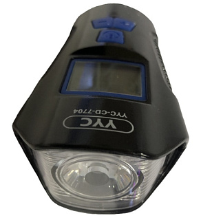 картинка Фонарь для велосипеда аккумуляторный с дисплеем CD7704 YYC от интернет-магазина К1-СТРОЙ