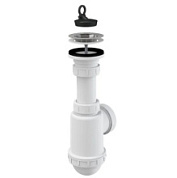 картинка Сифон для кухонной мойки бутылочный 1 1/2"x40/50 выпуск с нержавеющей решёткой D=70мм A441-DN50/40 Alca Plast от интернет-магазина К1-СТРОЙ