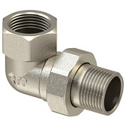 картинка Американка латунная никелированная угловая 1/2" от интернет-магазина К1-СТРОЙ