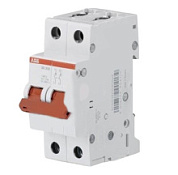 картинка Рубильник модульный 2-полюсный SD202/63 рычаг красный (выключатель нагрузки) ABB от интернет-магазина К1-СТРОЙ