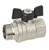 картинка Кран шаровой 1/2" гайка/гайка бабочка усиленный BUGATTI от интернет-магазина К1-СТРОЙ