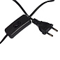 Светильник настольный Uniel TLI-221 E27 60W черный, механический выключатель