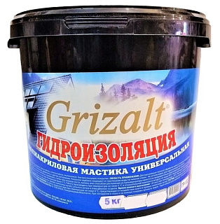 картинка Полиакриловая гидроизоляция 5 кг ведро БС-332 Grizalt от интернет-магазина К1-СТРОЙ