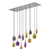 картинка 803125 (MD2098B-12MX) Подвес PENTOLA 12x25W G9 chrome/amber, smoky, olive, plum (в комплекте) от интернет-магазина К1-СТРОЙ