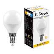картинка Лампа светодиодная LB-550 Шарик E14 9W 175-265V 2700K 25801 Feron от интернет-магазина К1-СТРОЙ