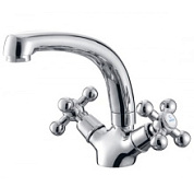 картинка Смеситель для раковины Carlson Lux тюльпан крест, 11061 KAISER от интернет-магазина К1-СТРОЙ