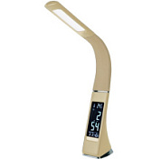 картинка Светильник настольный Uniel TLD-542 LED 5W с часами и термометром, кремовый от интернет-магазина К1-СТРОЙ