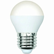 картинка Лампа светодиодная форма шар, матовая белый свет 4000K  LED-G45-6W-4000K-E27-FR-SLS Volpe от интернет-магазина К1-СТРОЙ