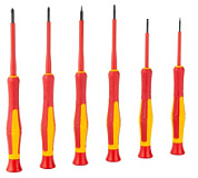 картинка Отвертка со сменными жалами диэлектрическая до 1000В, индикатор 6 предметов от интернет-магазина К1-СТРОЙ
