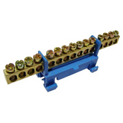 картинка Шина земля-0 14/1 на DIN рейку с изолятором IEK от интернет-магазина К1-СТРОЙ