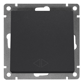 картинка Выключатель 1-клавишный 10А перекрестный графит A0024-Gr Universal Афина от интернет-магазина К1-СТРОЙ