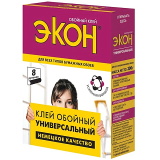 картинка Обойный клей универсальный 200г 1312332 ХЕНКЕЛЬ ЭКОН от интернет-магазина К1-СТРОЙ