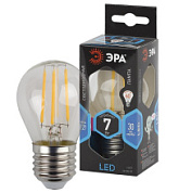 картинка Светодиодная лампа ЭРА F-LED P45-7W-840-E27 филамент шар нейтральный белый от интернет-магазина К1-СТРОЙ