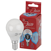 картинка Лампа светодиодная RED LINE ECO LED P45-8W-840-E14 E14/Е14 8Вт ЭРА от интернет-магазина К1-СТРОЙ